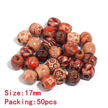 Louleur Hohe Qualität Vintage Natürliche Große Loch Holz Perlen Für Halskette Armband Charms für Diy Schmuck Machen Haar Zubehör