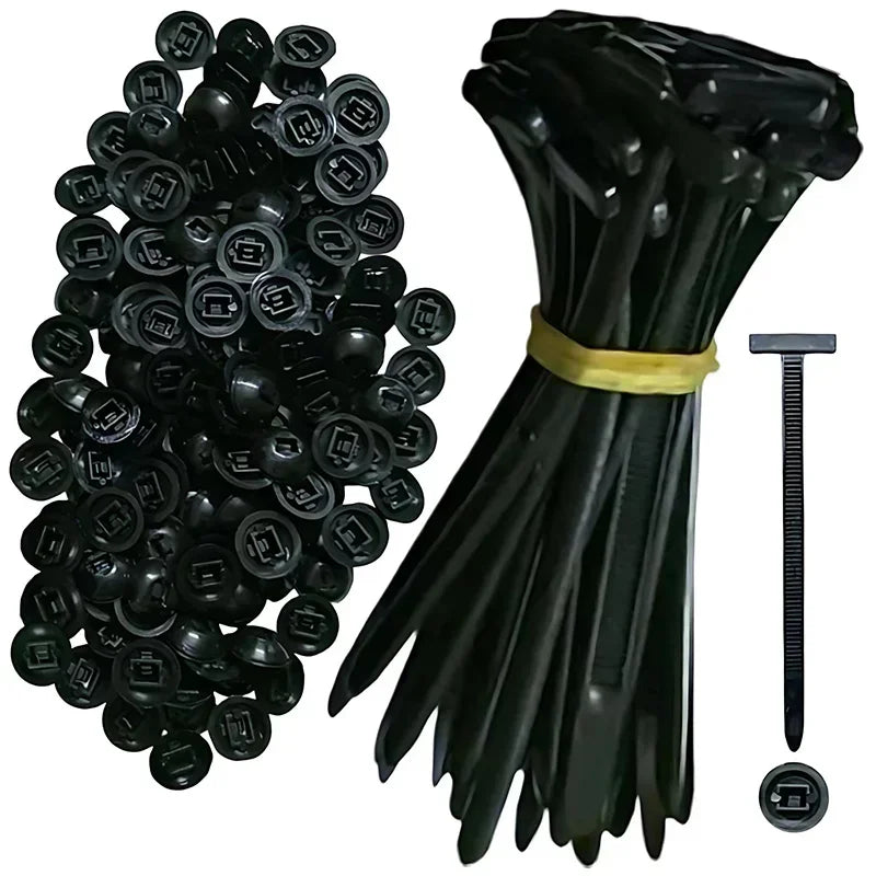 Zip Nylon Tie Wrap Kabel Feste Befestigungsclips Auto Schlauchbefestigung Zip Strap Selbstsichernde wiederverwendbare Nylon-Kabelbinder