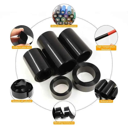 3/5 m, schwarz/fruchtgrün, 7 mm ~ 150 mm, PVC-Schrumpfschlauch, 18650 Lithium-Batteriepack, isolierte Folie, Schutzhülle, Kabelhülse
