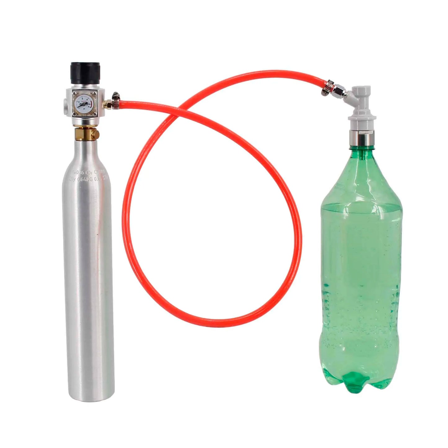 Soda-Kohlungsset, Karbonat-Soda, Herstellung/Soda/Wasser/Saft/Bier/Blasenwasser. Verwenden Sie eine Standard-2-Liter-Soda-Flasche.
