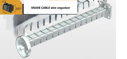 ISRTAO Verstellbare Kabelhülle unter dem Schreibtisch, Kabelablage, Workstation, Kabelmanagement, Schlangen-Organizer für ordentliche Kabelanordnung