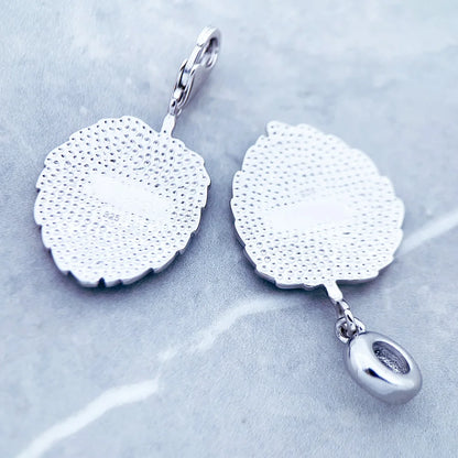 Heißer Verkauf Europa Mode Europäischen 925 Sterling Silber Reine und Frische Grüne Blatt Blütenblatt Anhänger Charme Für Frauen