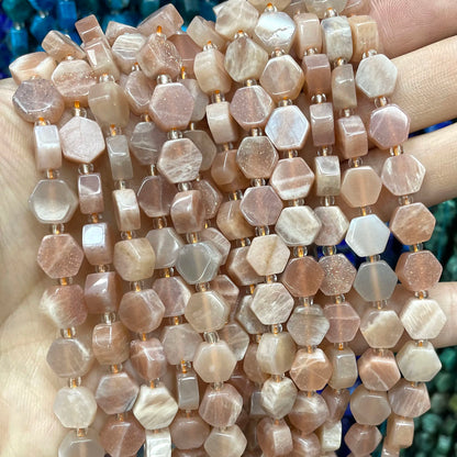 Natürliche Sonnenstein Edelsteine Unregelmäßige Facettierte Rondelle Runde Lose Spacer Perlen Für Schmuck Machen DIY Armband Halskette Zubehör