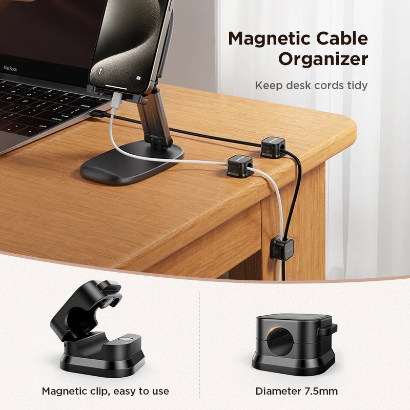 Joyroom 3/6/12PCS Magnetische Kabel Organizer Klebstoff Telefon Kabel Clip Desktop Kabel Draht Kabel Halter für Büro Schreibtisch Management