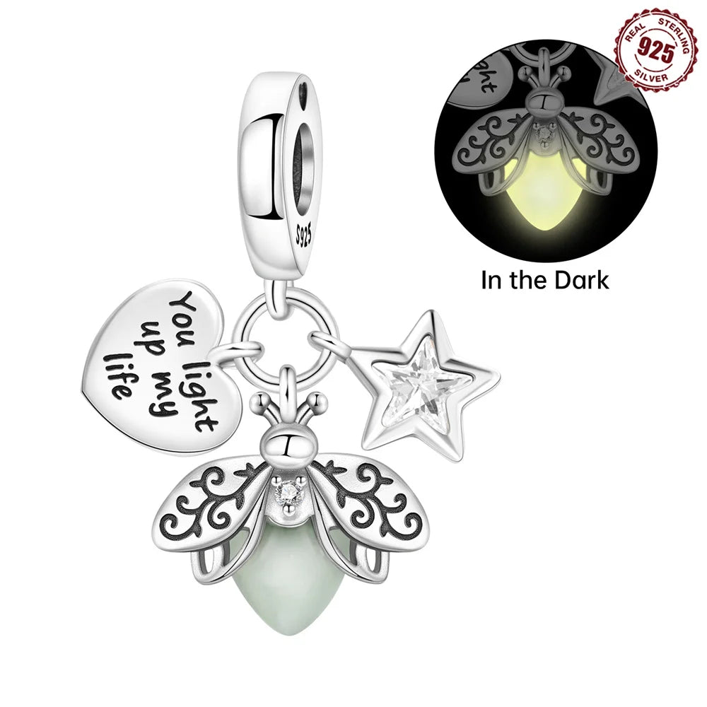 Heißer Verkauf 925er Sterlingsilber Blauwal & Marienkäfer & Engel baumelnder Charm für Armband Boutique Halskette MiNi-Serie Anhänger Geschenk