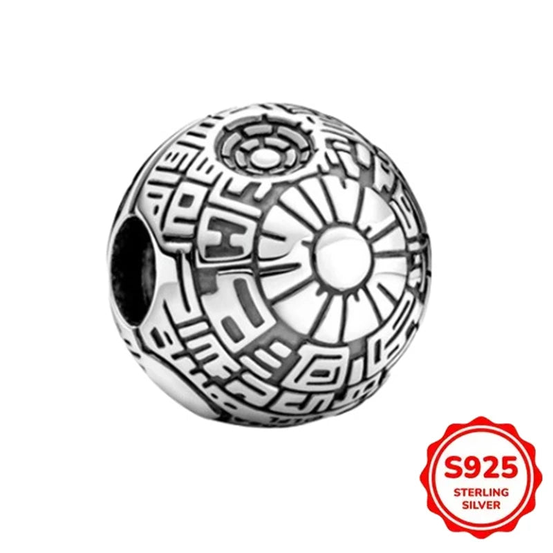 925 Sterling Silber Charms Heiße Star Wars Serie Mandalorianer Helm Anhänger Perlen Original Damen Armbänder DIY Schmuck Geschenke