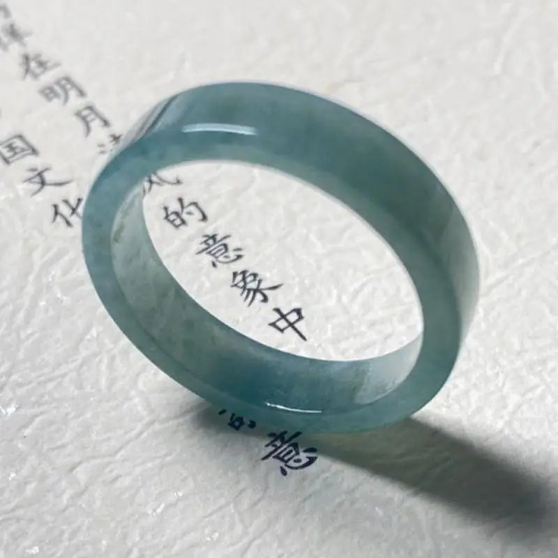 Natürliche Jade Ring Männer Frauen Heilung Edelstein edlen Schmuck echte Myanmar Jadeit hohe Eis qualität eine burma blaue Wasser Jade Ringe