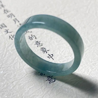 Natürliche Jade Ring Männer Frauen Heilung Edelstein edlen Schmuck echte Myanmar Jadeit hohe Eis qualität eine burma blaue Wasser Jade Ringe