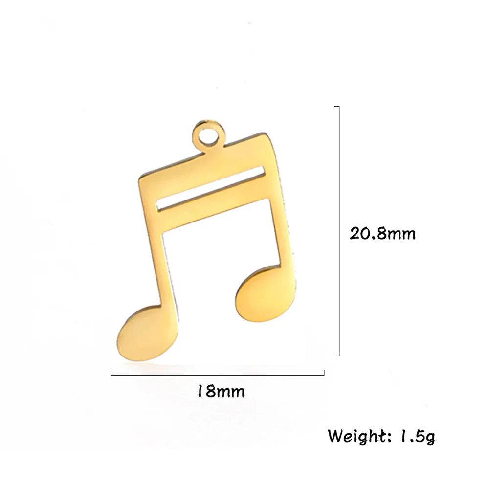 Teamer 5 teile/los Musik Note Musical Instrument Anhänger Edelstahl Charms Für Halskette Armband Herstellung Von Schmuck Großhandel Neue