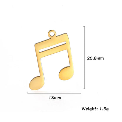 Teamer 5 teile/los Musik Note Musical Instrument Anhänger Edelstahl Charms Für Halskette Armband Herstellung Von Schmuck Großhandel Neue