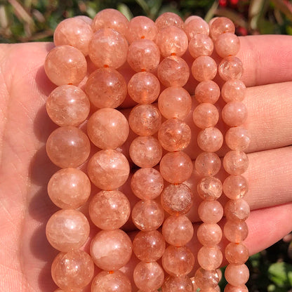 Naturstein Rose Rosa Quarz Kristall Runde Lose Perlen 15''Strang 4 6 8 10 12 MM Pick Größe für Schmuck Machen Diy Armband