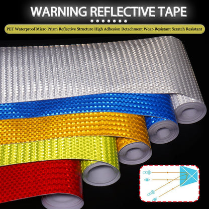 20 cm einfarbiges, reflektierendes Klebeband mit hoher Helligkeit, selbstklebender PVC-Sicherheitsschutz für LKWs, Autos, Baustellen