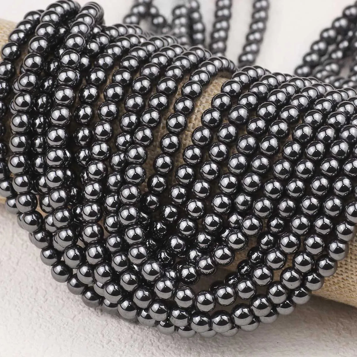 A+ Naturstein, nicht magnetisch, Hämatit, rund, lose Distanzperlen für Schmuckherstellung, DIY-Perlen, Armband, Halskette 2, 3, 4, 6, 8, 10 mm