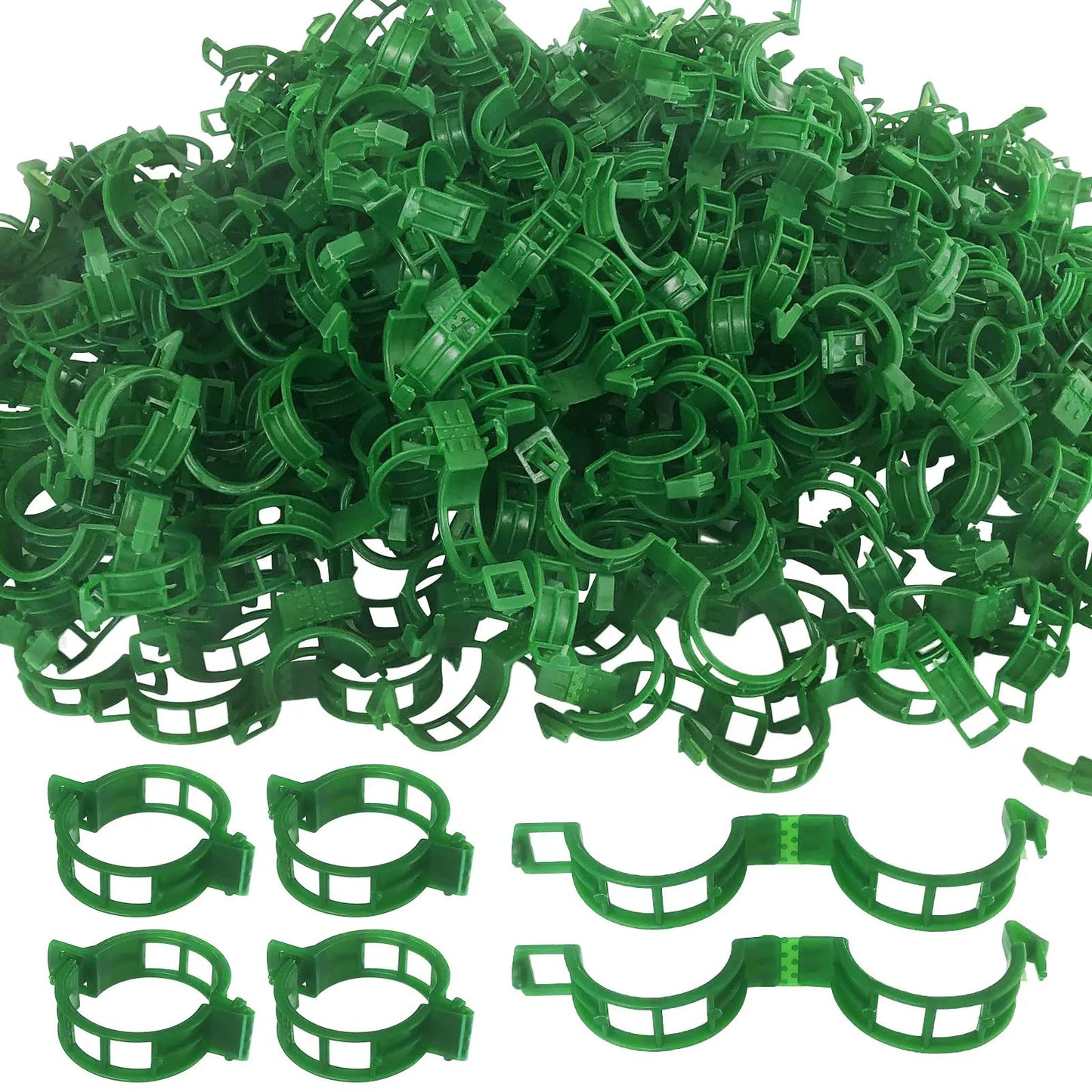 100/300 Stück Pflanzenstützclips, Kunststoff-Gartenranken-Befestigungsclips für Kletterpflanzen, Tomaten, Weinreben, Pflanzenstielhalter