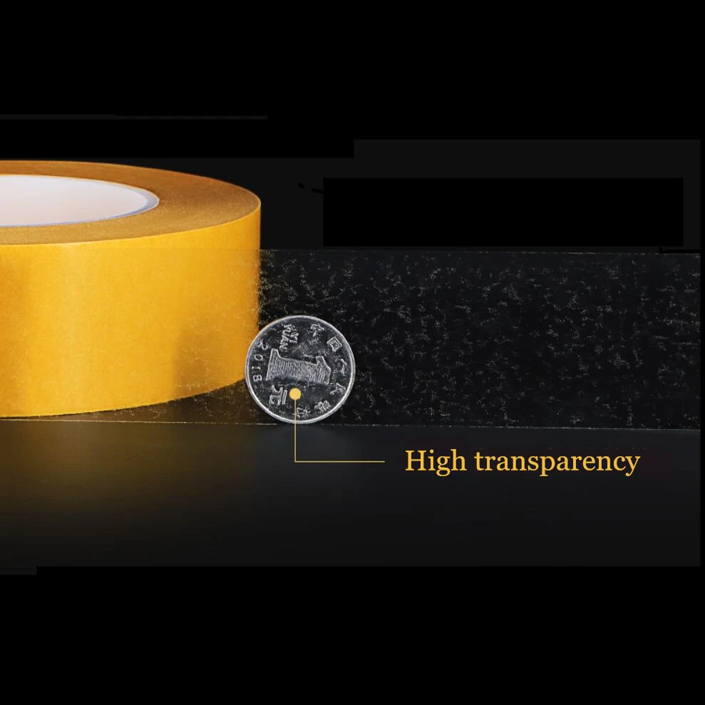 120 mm dickes doppelseitiges PET-Klebeband, hohe Temperaturbeständigkeit, keine Spuren, transparent, hitzebeständig, starkes Klebeband, 50 m