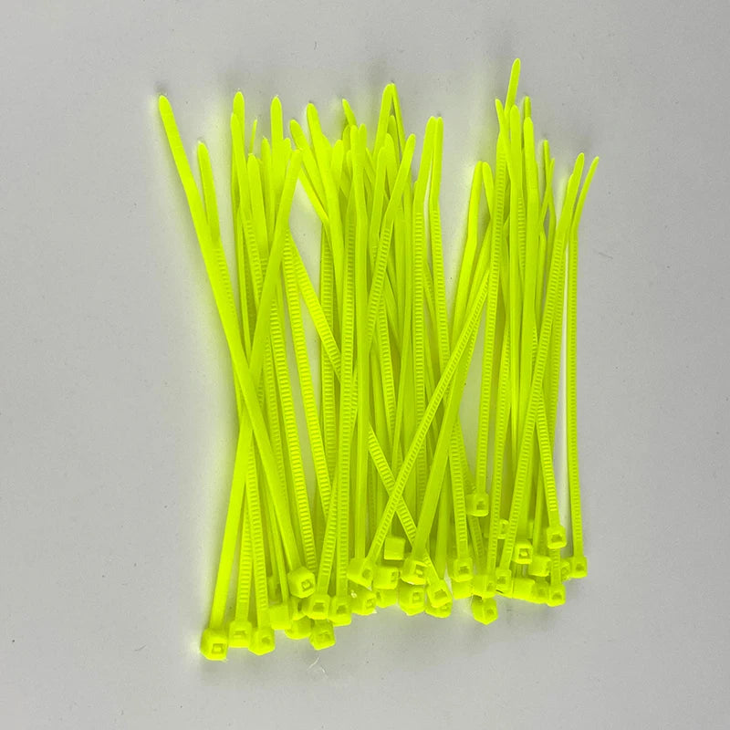 Fluor zierend grün/hellgrün Nylon Kabelbinder Farbe Kunststoff 3*100