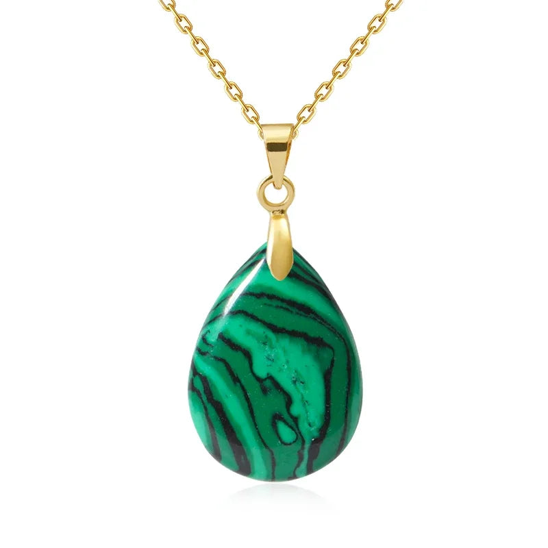 Naturstein Kristall Anhänger Teardrop Mode Halskette für DIY Halskette Ohrringe machen Schmuck Weihnachten Freundschaft Geschenk