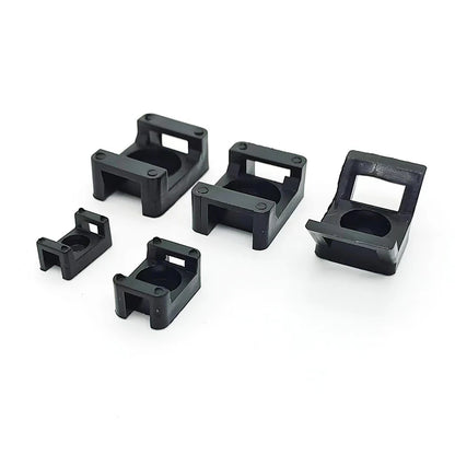 100 Stück Kabelbinder-Halterung, Kabelbefestigungssattel, Kabelklemme, Kabelorganisator, Drahtclip-Halter mit Schraubenlöchern HC-1 HC-2 HC-4