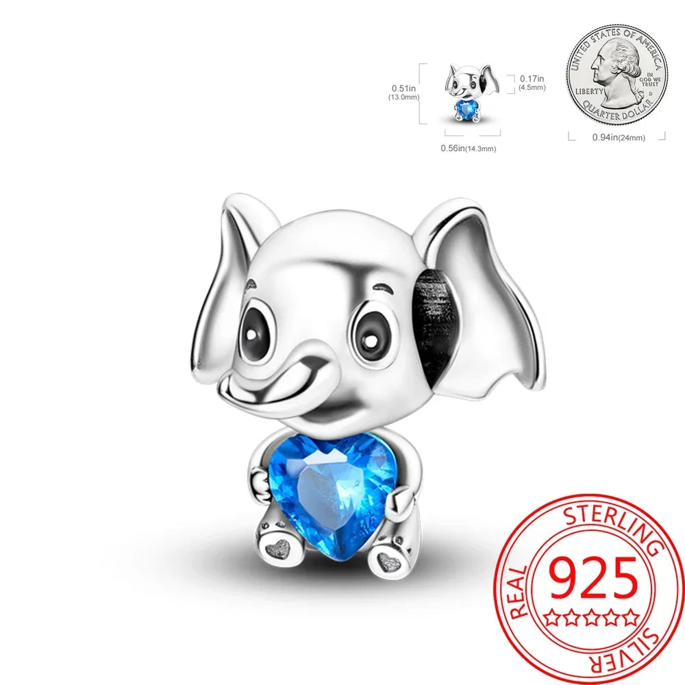 Exquisiter kleiner Affe aus 925er-Sterlingsilber, umarmender roter Herz-Anhänger, passend für Armbänder, Halsketten, Party-Paarung mit handgefertigten Geschenken