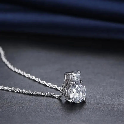 Halskette aus 925er-Sterlingsilber mit Zircom für Damen, 18 Karat vergoldet, Schmuckanhänger, Geburtstagsparty-Geschenk, Schmuck, Geschenk, Neu, N36947