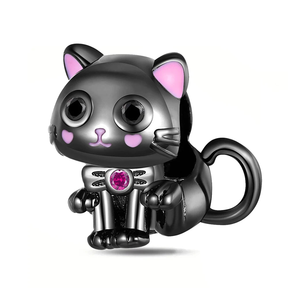 Animal Series Charms aus 925er-Sterlingsilber, Kaninchen, Katze, Pfau, Elefant, Türkei, Hund, passend für DIY-Armbänder, Halsketten, niedliche dekorative Geschenke