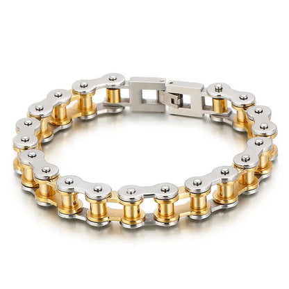 Retro Schwere Bürste Edelstahl Motorrad Kette Armband 11/13 MM Breite Herren Frauen Bike Biker Armbänder Hip-Hop Schmuck 19-23 cm