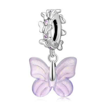 WOSTU 925 Sterling Silber Tier Cat Charm Anhänger Herz Familie Marienkäfer Bee Perlen Fit Original Armband DIY Schmuck Für Frauen