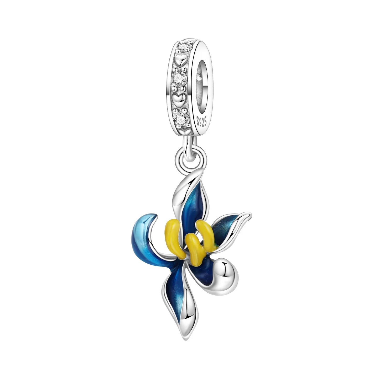 Blue Series Charm-Anhänger aus 925er-Sterlingsilber, Dackel-Feder, Meer, Kokosnussbaum, Stern, Hexe, passend für DIY-Armbänder, Halsketten, Partygeschenke