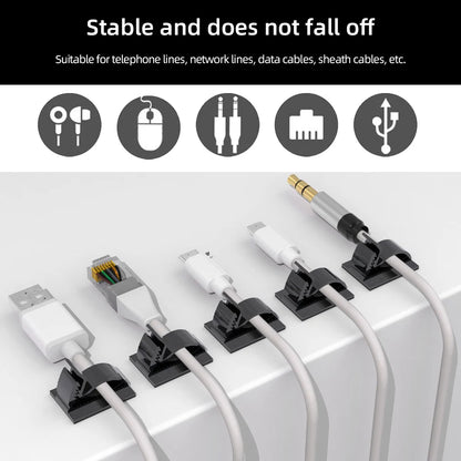 25 stücke Einstellbare Kabel Clips Kabel Halter Mehrzweck Haken Dekoration Clip Für TV PC Ethernet Unter Schreibtisch Wand Hause büro Auto