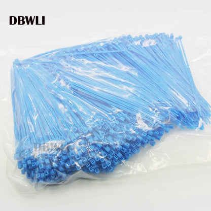 Großhandel 1000 Stück 4 Zoll 2 * 100 mm schwarz weiß blau rot grün orange lila Kabelbinder selbstsichernder Nylon-Kabelbinder