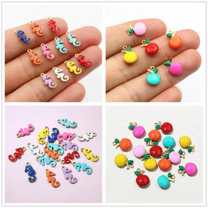 20 Stück 12x6mm Edelstahl Seepferdchen Hippocampus Emaille Anhänger Anhänger Edelstahl DIY Schmuck Herstellung Zubehör Ergebnisse