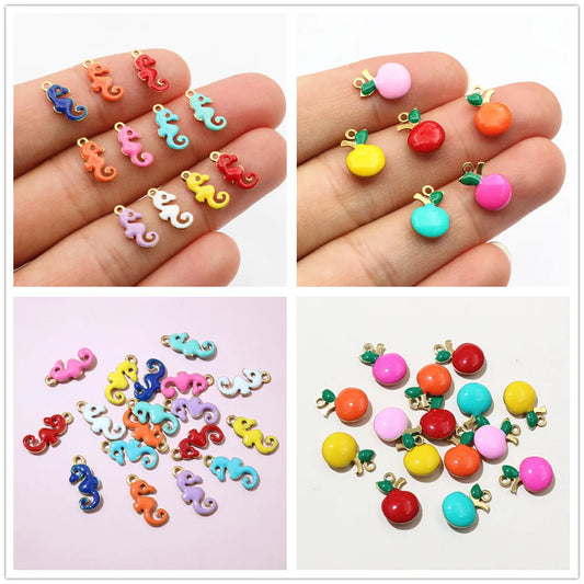 20 Stück 12x6mm Edelstahl Seepferdchen Hippocampus Emaille Anhänger Anhänger Edelstahl DIY Schmuck Herstellung Zubehör Ergebnisse