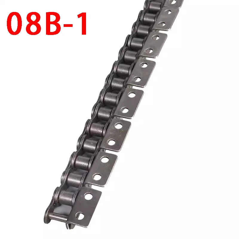 1,5 m Länge 06B, 08B, 10 A, 12 A Einzel-Doppelloch-Antriebsrollenkette Maschinenübertragungsförderkette mit Flügeln