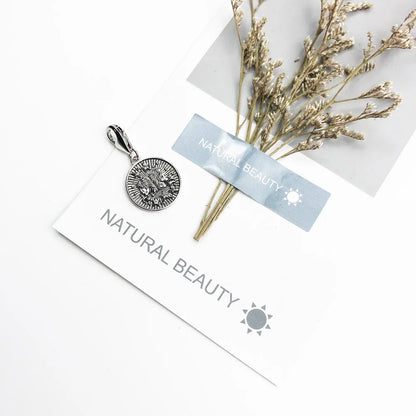 Charm-Anhänger Widder Stier Zwillinge Krebs Löwe Jungfrau Waage Skorpion Sgr Cap Aqu Fische Sternzeichen Vintage Geschenk 925er Sterlingsilber