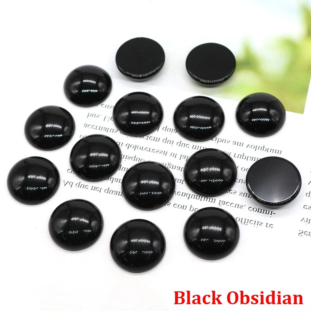 5 teile/los Natürliche Stein Cabochon Spacer 6 8 10 12 14 16 18 20 25mm Runde Cabochons Cameo für DIY Schmuck Zubehör
