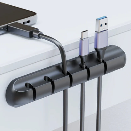 Großhandel Clips Kabelhalter für MouseHeadphone Kabel Organizer Kabel Organizer Silikon USB Kabel Wickler Desktop Tidy Management
