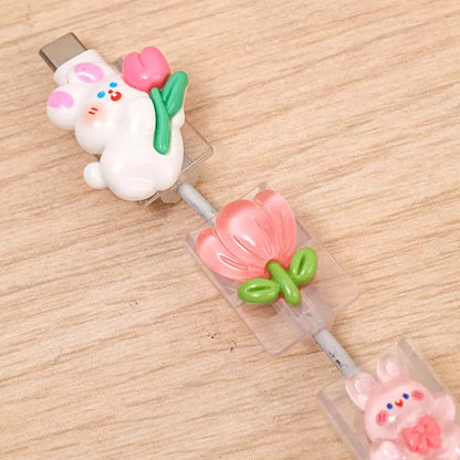 Cartoon Nette Kabel Wickler Für Samsung Xiaomi Huawei Android Handys Tablet Ladegerät Datenkabel Organizer Kunststoff Schutz Abdeckung