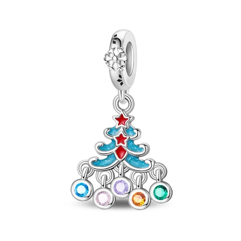 Heißer Verkauf 925er Sterlingsilber Schlitten- und Schneemann-Perlen und Kürbiskopf-Anhänger, passend für Armbänder, Weihnachts- und Halloween-Geschenke