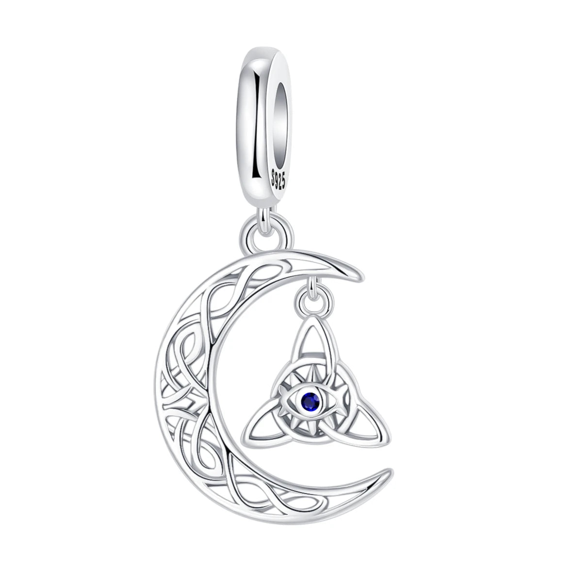 Anhänger Fatimas Hand Nazar Eye Massives 925er Sterlingsilber, baumelnder Charm-Schutz-Anhänger für Damen, Sommer, edler Schmuck
