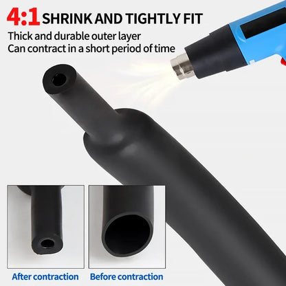 100 m/10m antike Schrumpf schlauch mit Kleber Poly olefin schrumpfen verschiedene Schrumpf schlauch Draht Kabels ch lauch 4mm-32mm