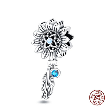 Modische 925er-Sterlingsilber-Charms mit buntem Traumfänger, Perlen für Qikaola 925 Original-Armbänder, exquisiter DIY-Schmuck, Geschenke