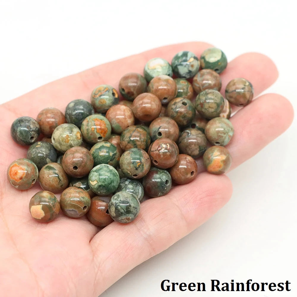 Naturstein, vulkanische Lave, runde Perlen, 4, 6, 8, 10 mm, lose Edelsteinperlen für Schmuckherstellung, DIY-Charms, Armband, Halskette, Ohrringe