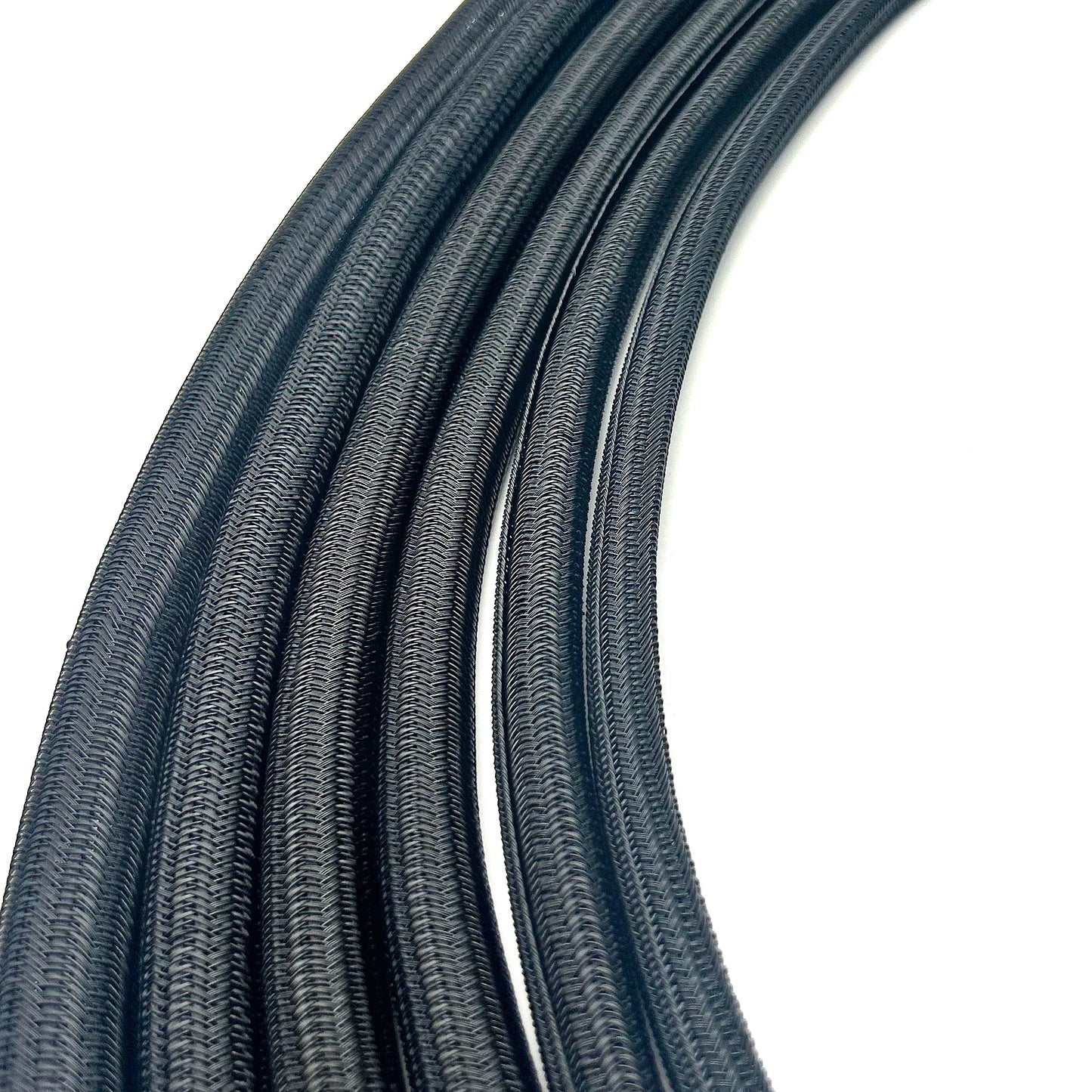 Industrielle ID 5mm~50mm PET Selbstwickelnde Gewebemesh-Hülle Schwarz Offener Typ Automobil-Kabelbaum-Isolierung Abschlussmantel