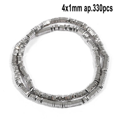 Großhandel AAA Rhodium Hämatit Perlen Charms Herz Stern Rohr Facettierte Runde Unregelmäßige Geometrische Form Perlen Für Schmuck Machen
