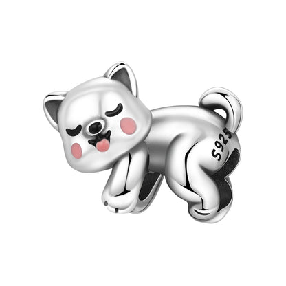 Exquisiter 925 Sterling Silber Panda Chamäleon Waschbär, Koi Welpen Tier-Anhänger Passend für DIY Armband Halskette Premium Party Geschenke