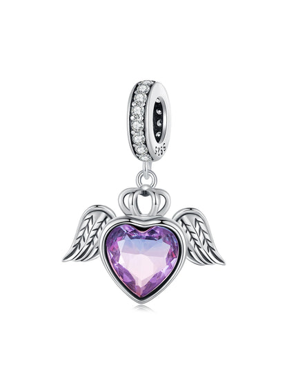 WOSTU Mode Frühjahr Serie Charms Perlen Echt 925 Sterling Silber Blume Vogel Pendent Fit Original-DIY Armband Halskette Schmuck