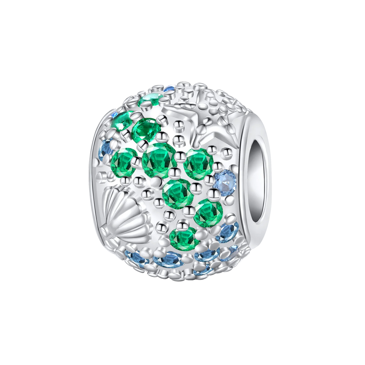 Anhänger aus 925er-Sterlingsilber, grüne Serie, Blumenbaum, Apfel-Anhänger, DIY, feine Perlen, passend für Original-Charms-Armbänder, Damenschmuck, Diy