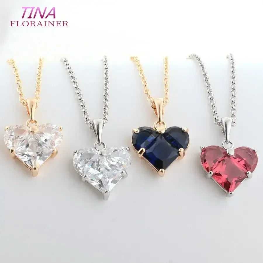 3PCS 14MM 14K Gold Farbe Messing mit Zirkon Herz Halskette Charms Anhänger Ohrringe Schmuck Machen Liefert Zubehör