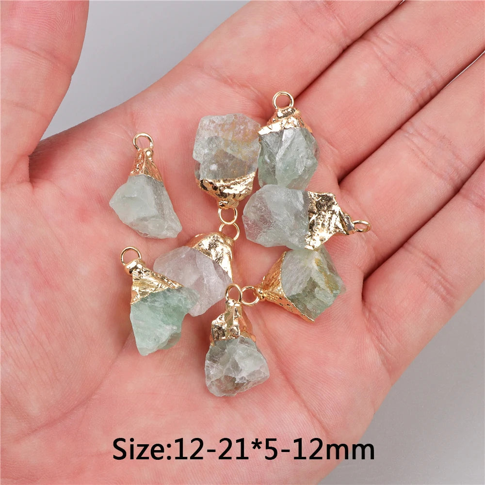 5 stücke Natürlichen Rauhen Stein Anhänger Unregelmäßige Form Healing Amethysten Labradorit Agat Quarz Anhänger Für DIY Handgemachte Halskette