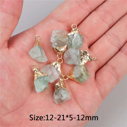 5 stücke Natürlichen Rauhen Stein Anhänger Unregelmäßige Form Healing Amethysten Labradorit Agat Quarz Anhänger Für DIY Handgemachte Halskette